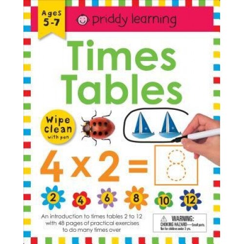 Wipe Clean Workbook: Times Tables (Enclosed Spiral Binding), Roger Priddy (Author)