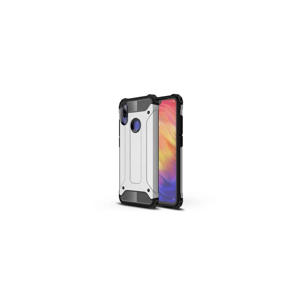 Husa Xiaomi Redmi 7 - Iberry Armor Hybrid Argintie