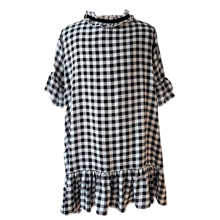 Rochie, Alteio Kids Collection, carouri, alb/negru