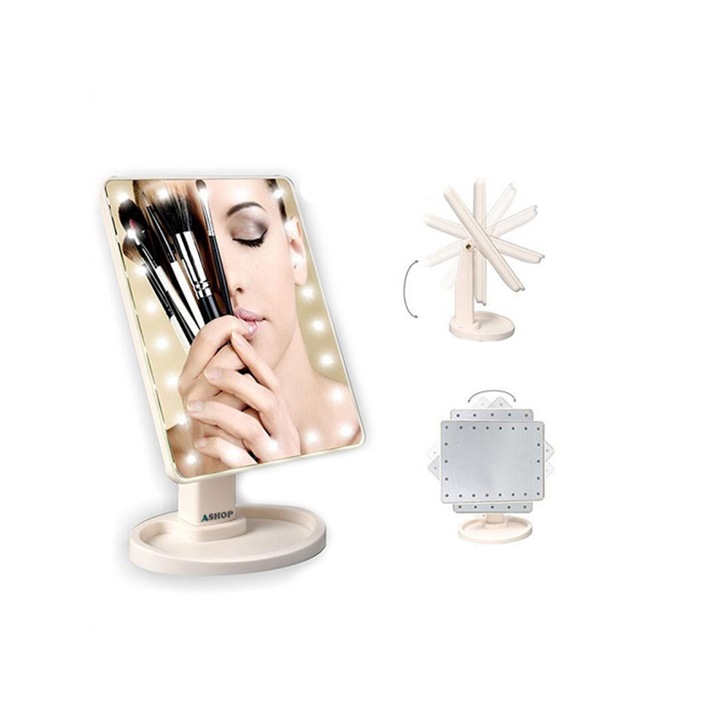 Козметично огледало Ashop,16 LED