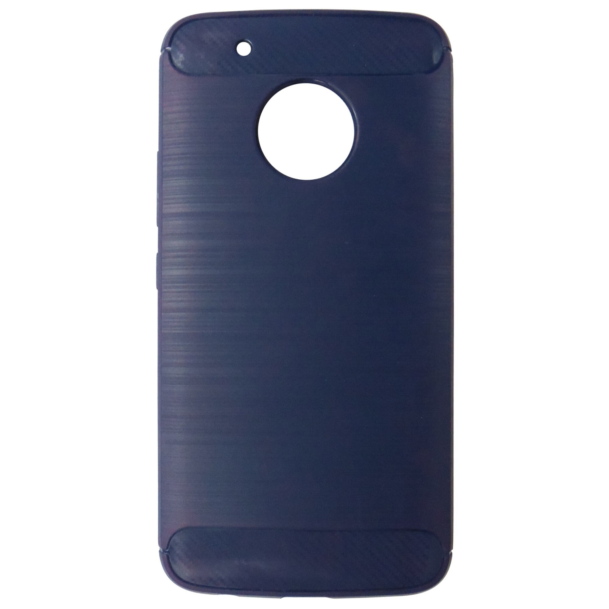 Husa Forcell Carbon silicon bleumarin pentru Lenovo Moto G5 Plus