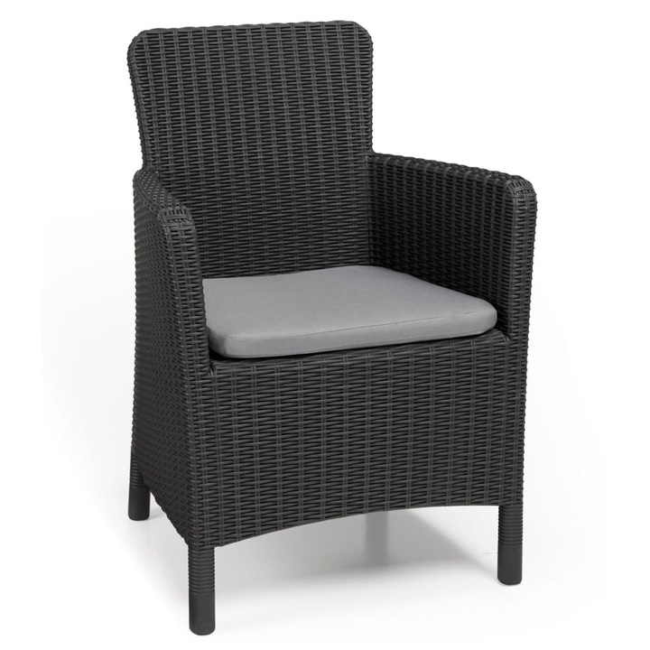 Scaun imitatie rattan Allibert Trenton Gri 63x60x85 cm