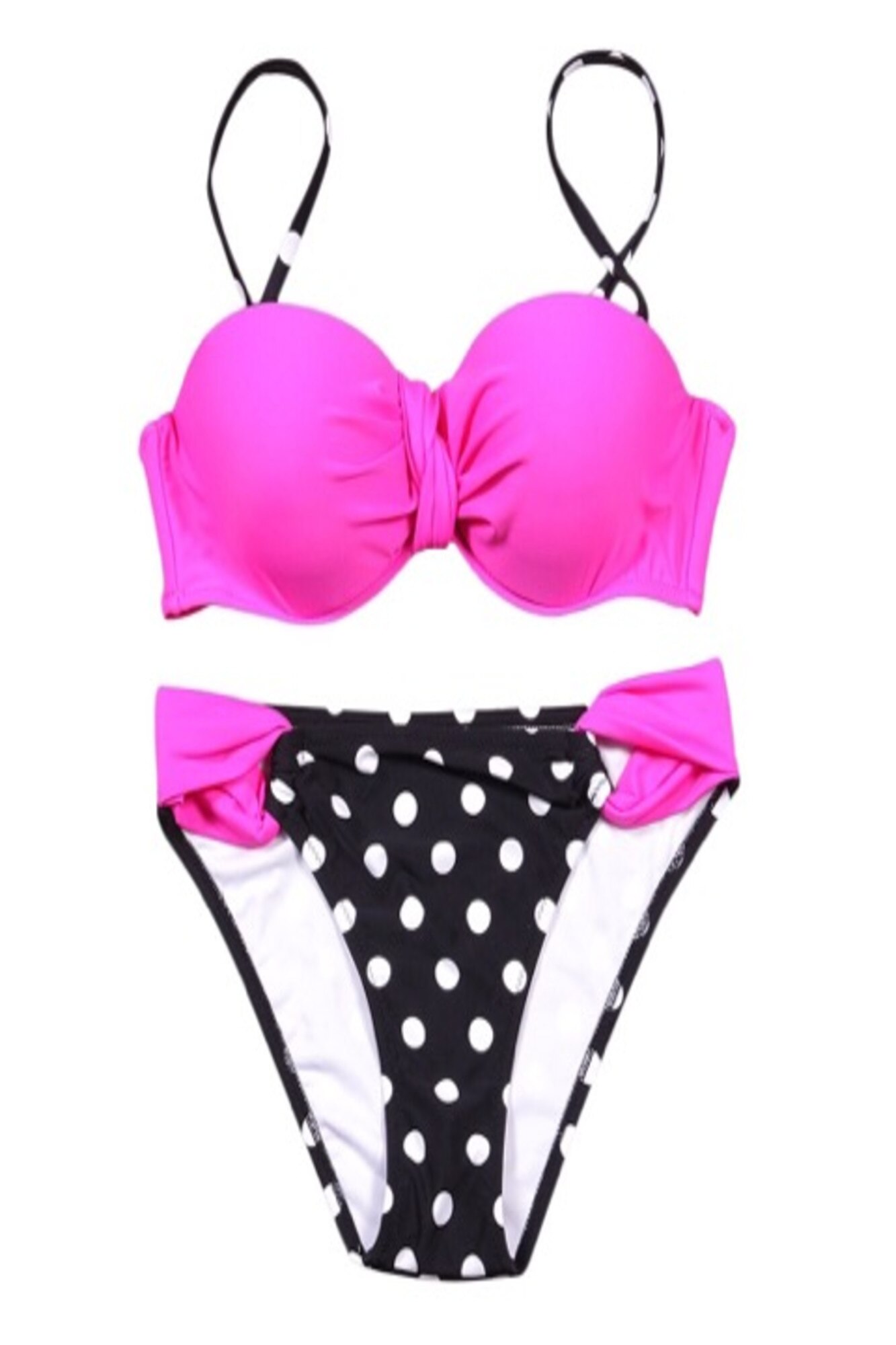 Costum de baie doua piese ,Iudita Boutique, Fucsia