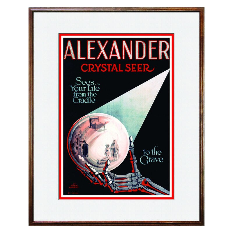 Tablou Decorativ - Club, Restaurant, Bar, Hotel, Cafenea - Vintage Magician Poster - BRC-096, 40 x 50 cm