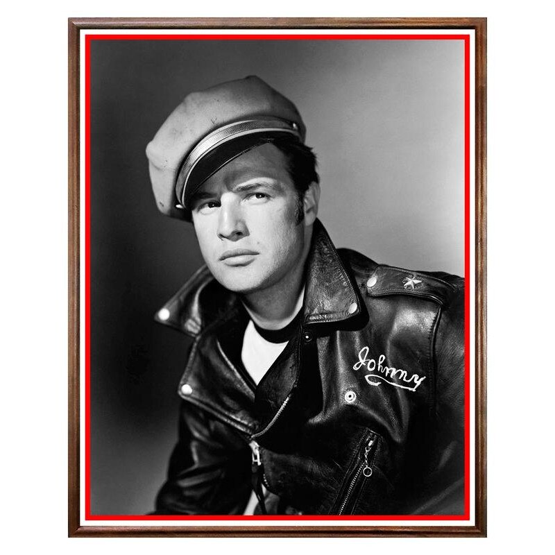 Tablou Decorativ - Club, Restaurant, Bar, Hotel, Cafenea - Marlon Brando - BRC-073, 40 x 50 cm
