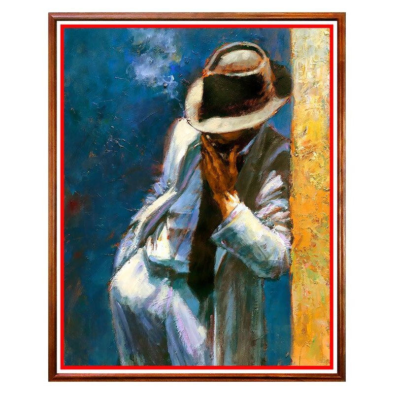 Tablou Decorativ - Club, Restaurant, Bar, Hotel, Cafenea - Solitary Man - BRC-004, 40 x 50 cm