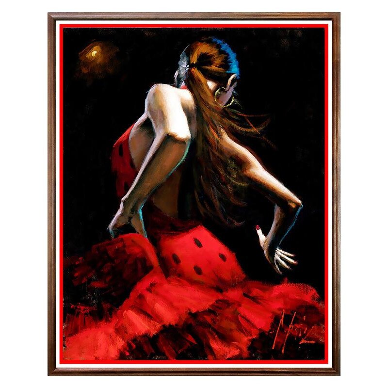 Tablou Decorativ - Club, Restaurant, Bar, Hotel, Cafenea - Flamenco - BRC-043, 40 x 50 cm