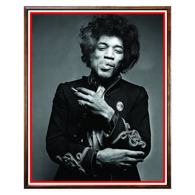 Tablou Decorativ - Club, Restaurant, Bar, Hotel, Cafenea - Jimi Hendrix - BRC-136, 40 x 50 cm