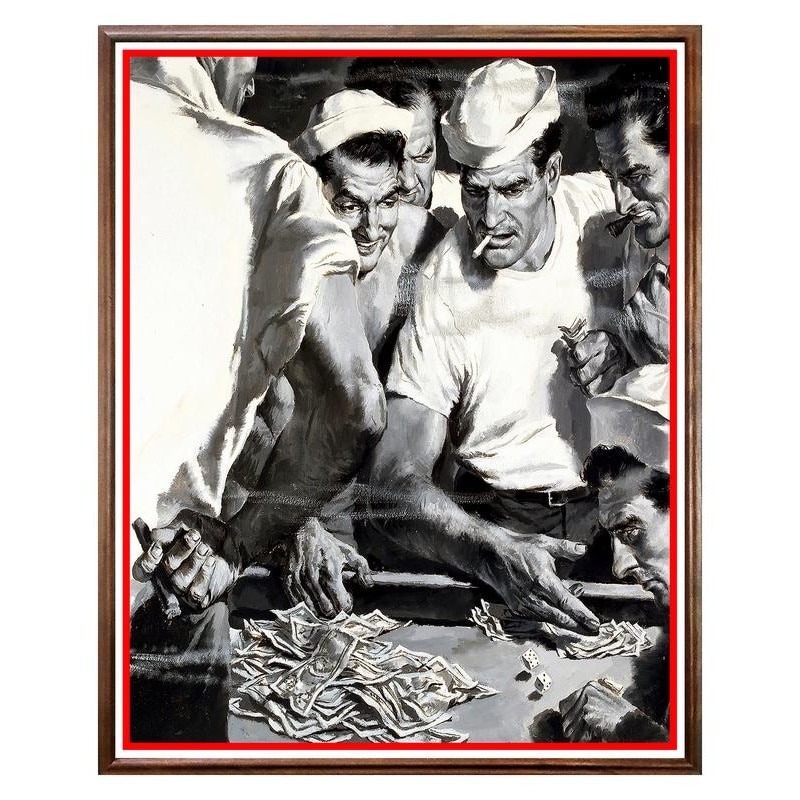 Tablou Decorativ - Club, Restaurant, Bar, Hotel, Cafenea - Pulp Cover Art - BRC-039, 40 x 50 cm