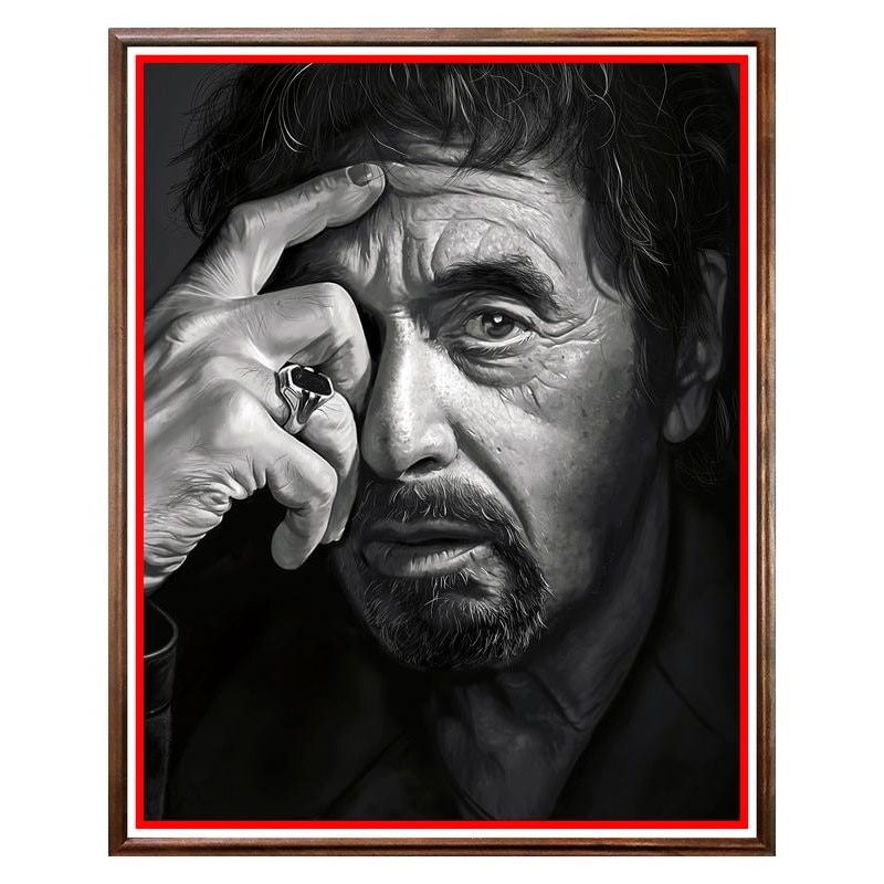 Tablou Decorativ - Club, Restaurant, Bar, Hotel, Cafenea - Al Pacino - BRC-057, 40 x 50 cm