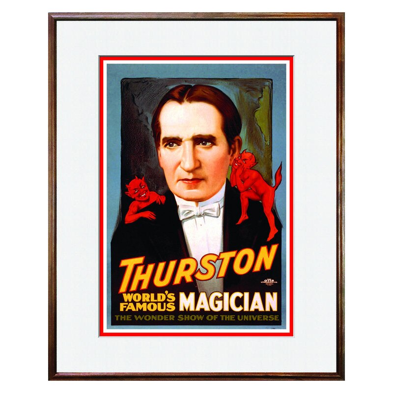 Tablou Decorativ - Club, Restaurant, Bar, Hotel, Cafenea - Vintage Magician Poster - BRC-098, 40 x 50 cm