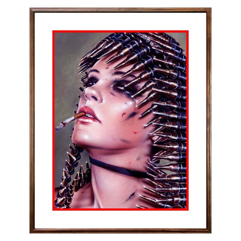 Tablou Decorativ - Club, Restaurant, Bar, Hotel, Cafenea - Smoking Girl - BRC-145, 40 x 50 cm