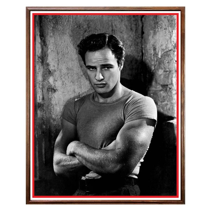 Tablou Decorativ - Club, Restaurant, Bar, Hotel, Cafenea - Marlon Brando - BRC-075, 40 x 50 cm