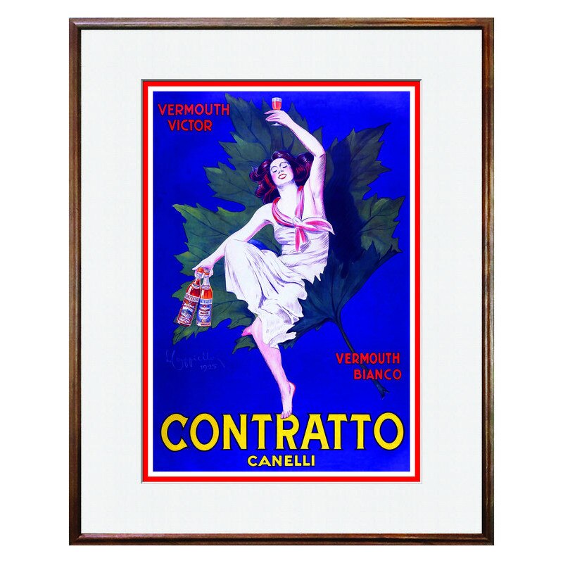 Tablou Decorativ - Club, Restaurant, Bar, Hotel, Cafenea - Vintage Drinks Poster - BRC-015, 40 x 50 cm