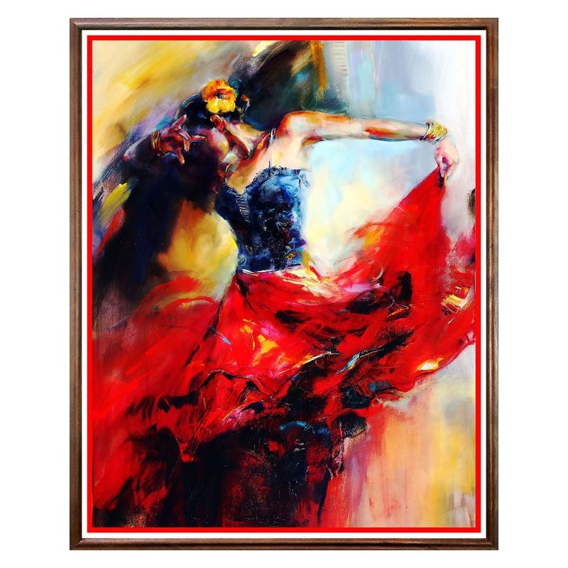 Tablou Decorativ - Club, Restaurant, Bar, Hotel, Cafenea - Flamenco - BRC-042, 40 x 50 cm