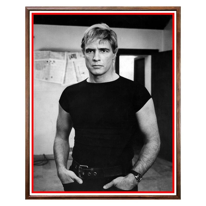 Tablou Decorativ - Club, Restaurant, Bar, Hotel, Cafenea - Marlon Brando - BRC-074, 40 x 50 cm