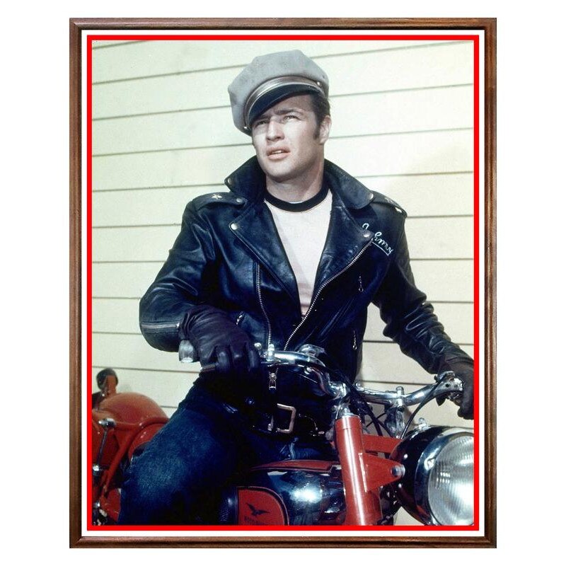 Tablou Decorativ - Club, Restaurant, Bar, Hotel, Cafenea - Marlon Brando - BRC-070, 40 x 50 cm