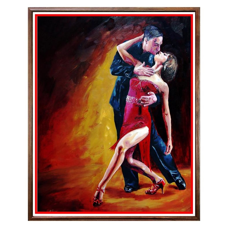 Tablou Decorativ - Club, Restaurant, Bar, Hotel, Cafenea - Unforgettable Tango - BRC-117, 40 x 50 cm