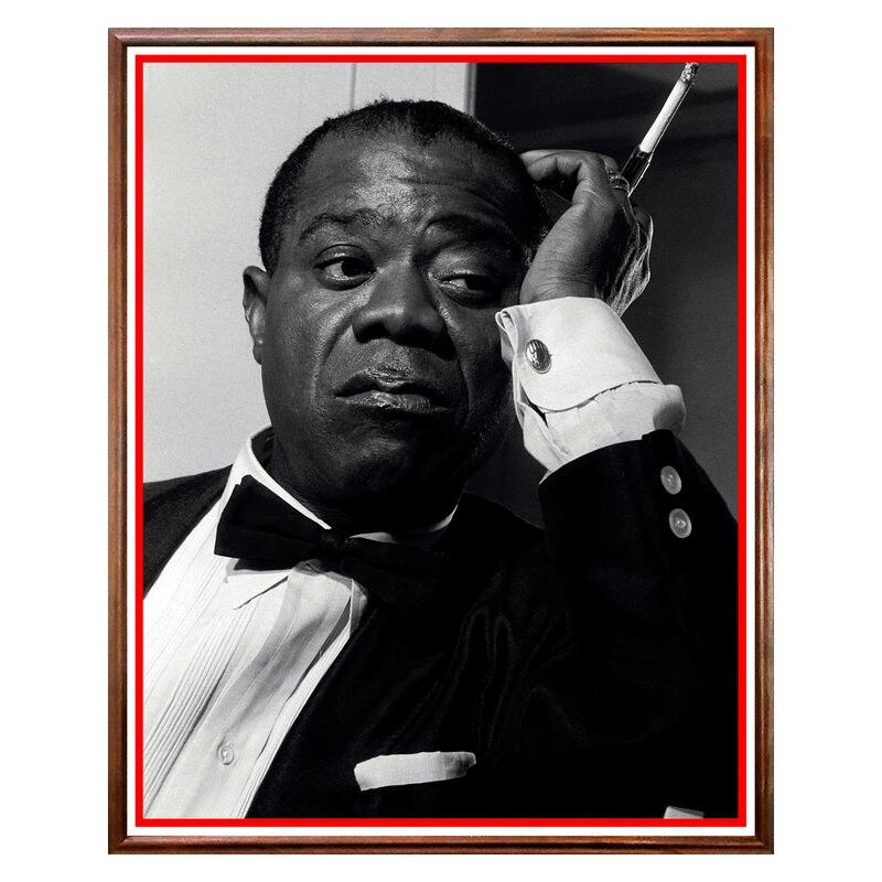 Tablou Decorativ - Club, Restaurant, Bar, Hotel, Cafenea - Louis Armstrong - BRC-155, 40 x 50 cm