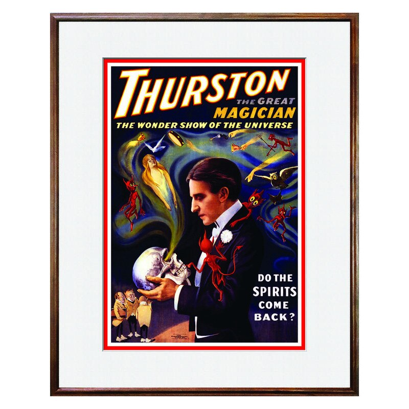 Tablou Decorativ - Club, Restaurant, Bar, Hotel, Cafenea - Vintage Magician Poster - BRC-100, 40 x 50 cm