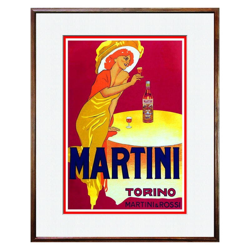 Tablou Decorativ - Club, Restaurant, Bar, Hotel, Cafenea - Vintage Drinks Poster - BRC-020, 40 x 50 cm