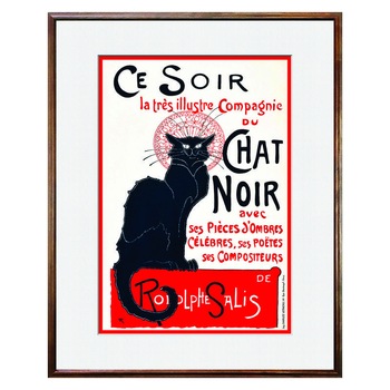 Tablou Decorativ - Club, Restaurant, Bar, Hotel, Cafenea - Chat Noir - BRC-035, 40 x 50 cm Tablou Decorativ - Club, Restaurant, Bar, Hotel, Cafenea - Chat Noir - BRC-035, 40 x 50 cm