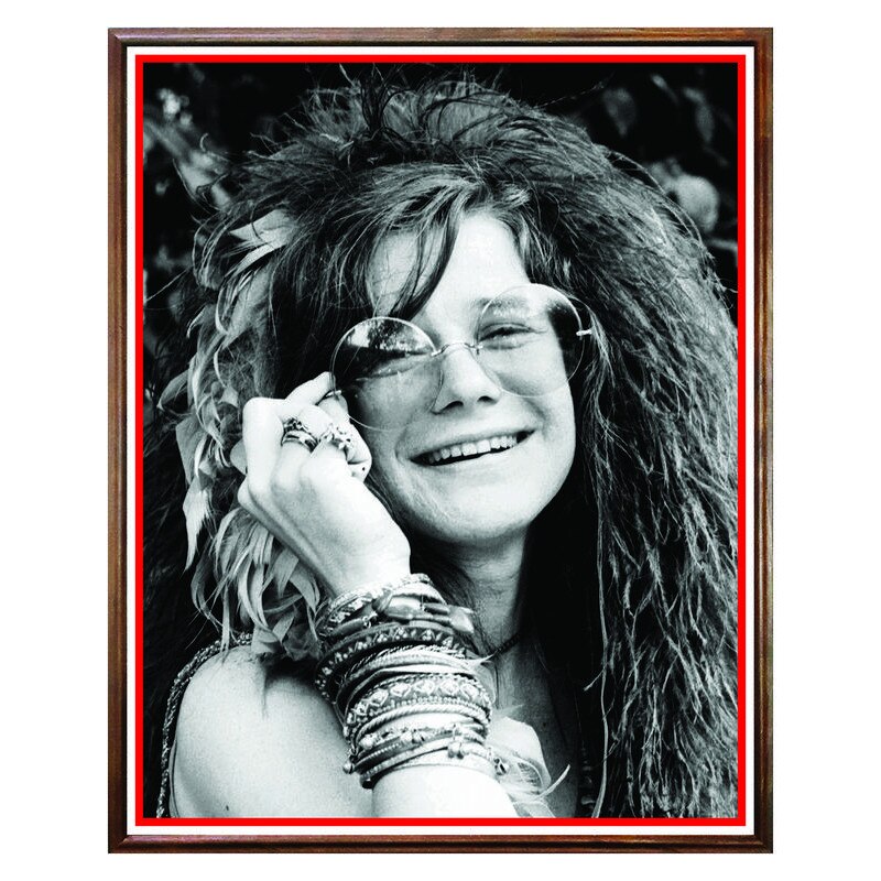 Tablou Decorativ - Club, Restaurant, Bar, Hotel, Cafenea - Janis Joplin - BRC-143, 40 x 50 cm