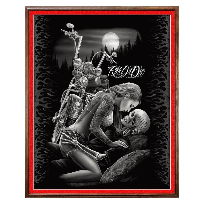 Tablou Decorativ - Club, Restaurant, Bar, Hotel, Cafenea - Ride or Die - BRC-131, 40 x 50 cm