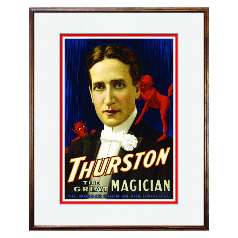 Tablou Decorativ - Club, Restaurant, Bar, Hotel, Cafenea - Vintage Magician Poster - BRC-099, 40 x 50 cm