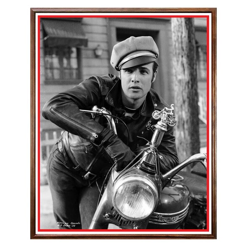 Tablou Decorativ - Club, Restaurant, Bar, Hotel, Cafenea - Marlon Brando - BRC-071, 40 x 50 cm