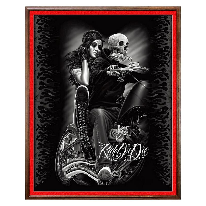 Tablou Decorativ - Club, Restaurant, Bar, Hotel, Cafenea - Ride or Die - BRC-130, 40 x 50 cm