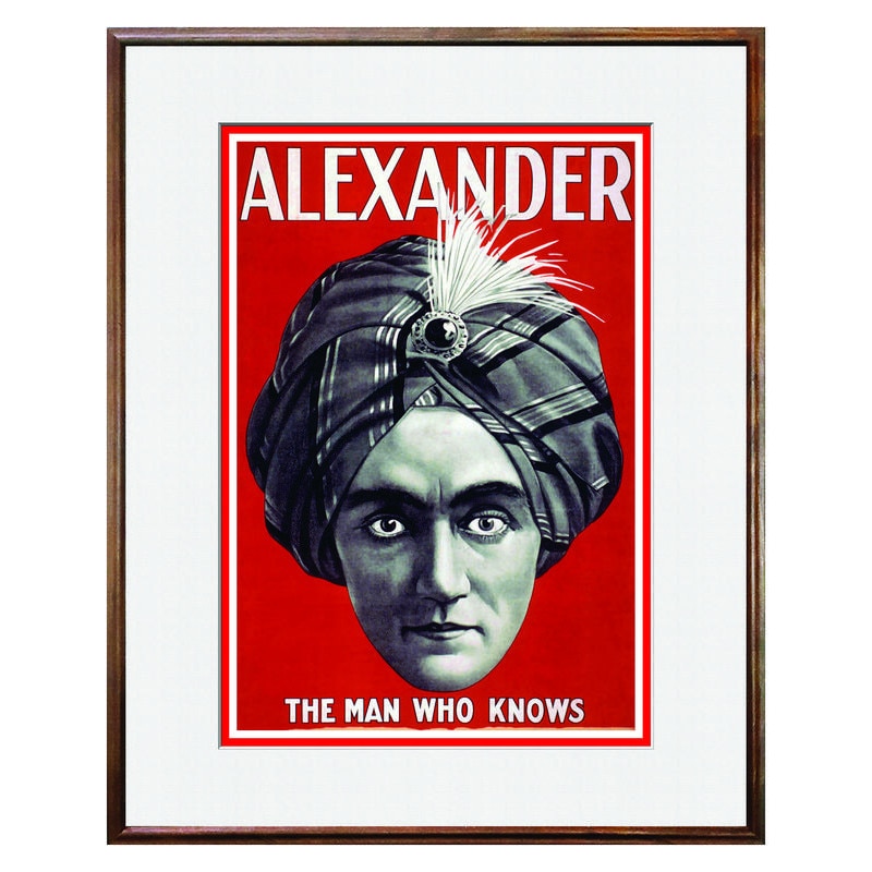 Tablou Decorativ - Club, Restaurant, Bar, Hotel, Cafenea - Vintage Magician Poster - BRC-095, 40 x 50 cm