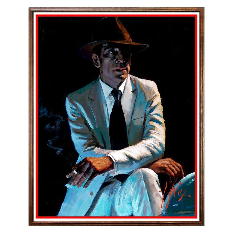 Tablou Decorativ - Club, Restaurant, Bar, Hotel, Cafenea - Solitary Man - BRC-002, 40 x 50 cm