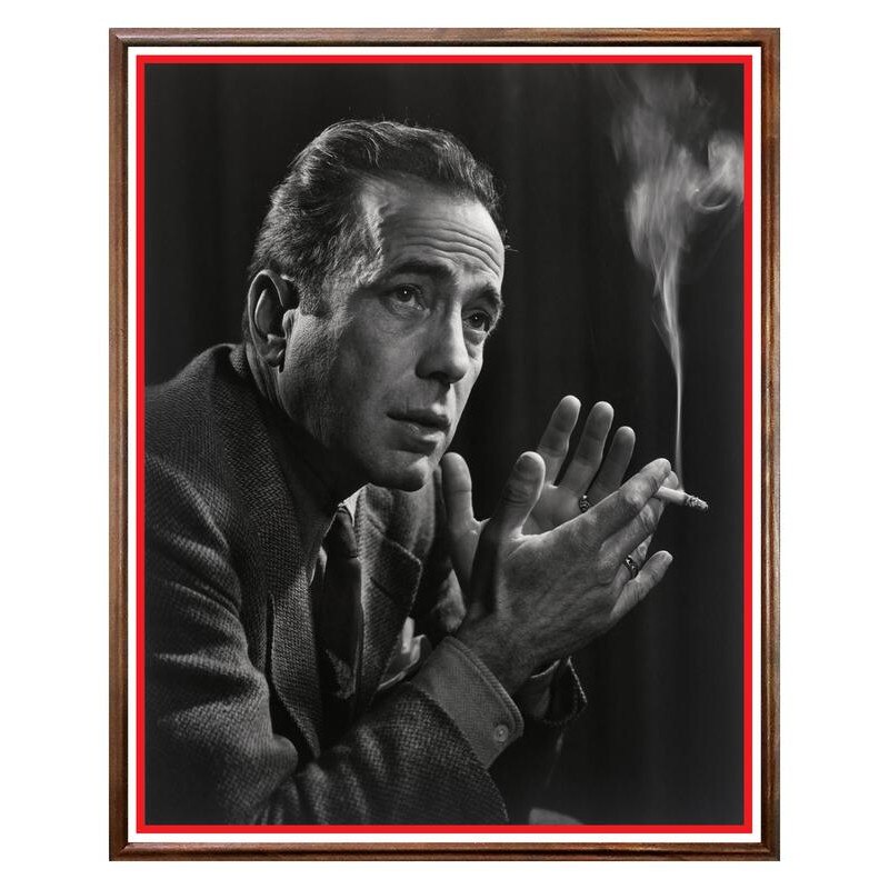 Tablou Decorativ - Club, Restaurant, Bar, Hotel, Cafenea - Humphrey Bogart - BRC-045, 40 x 50 cm