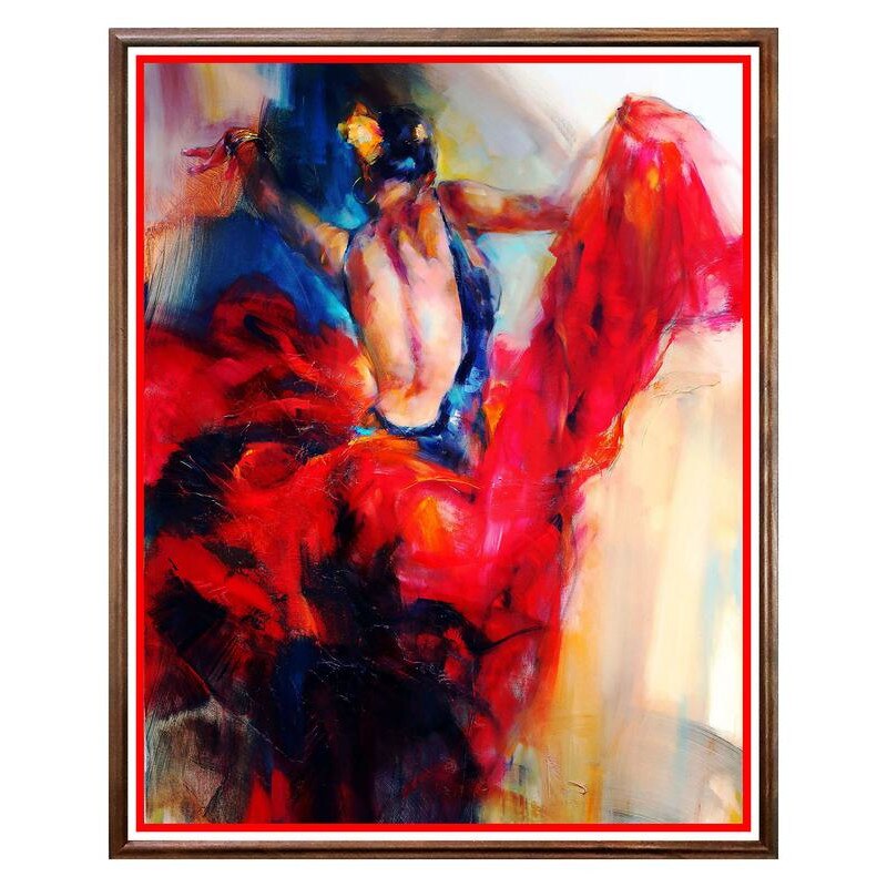 Tablou Decorativ - Club, Restaurant, Bar, Hotel, Cafenea - Flamenco - BRC-044, 40 x 50 cm