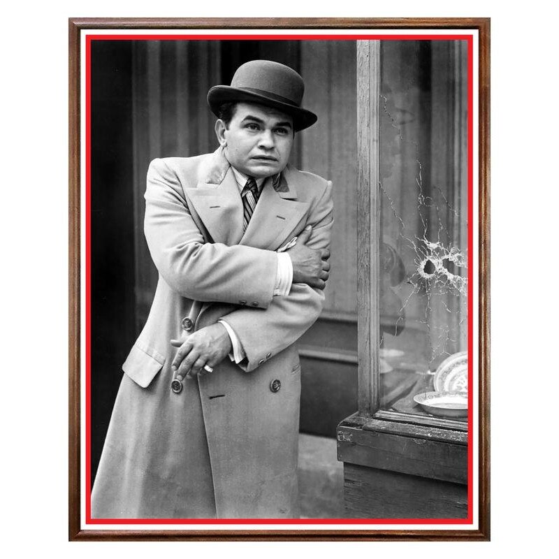 Tablou Decorativ - Club, Restaurant, Bar, Hotel, Cafenea - Edward G. Robinson - BRC-227, 40 x 50 cm