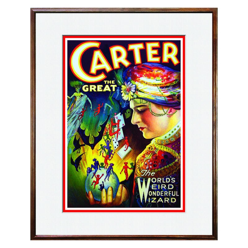 Tablou Decorativ - Club, Restaurant, Bar, Hotel, Cafenea - Vintage Magician Poster - BRC-103, 40 x 50 cm