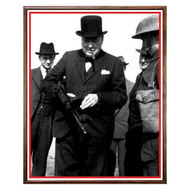 Tablou Decorativ - Club, Restaurant, Bar, Hotel, Cafenea - Winston Churchill - BRC-283, 40 x 50 cm