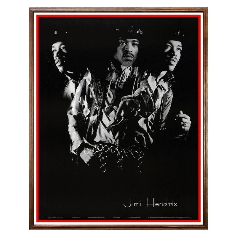 Tablou Decorativ - Club, Restaurant, Bar, Hotel, Cafenea - Jimi Hendrix - BRC-137, 40 x 50 cm