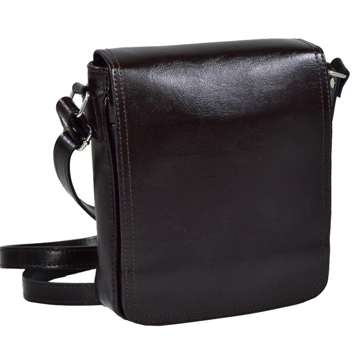 Borseta piele fina maro,MAGAZINULDEGENTI ,model cu capac 05