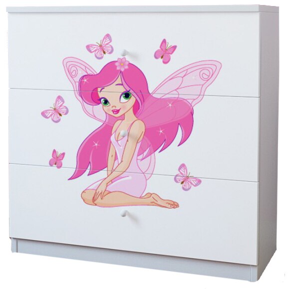 Comoda cu 3 sertare Wunderkid Fairy, Alb
