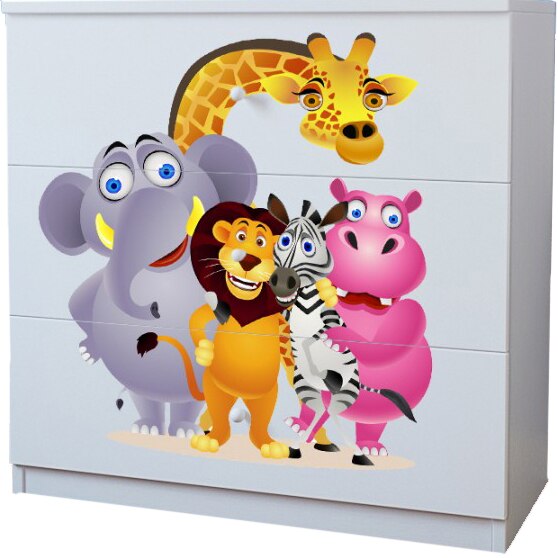 Comoda cu 3 sertare Wunderkid Safari, Alb