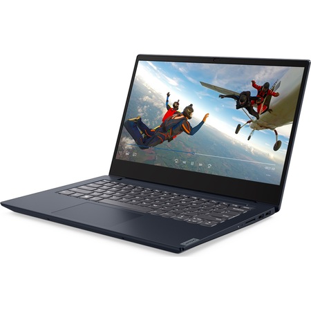 Laptop ultraportabil Lenovo Ideapad S340-14IWL cu procesor Intel® Core™ i3-8145U pana la 3.9 GHz, 14" Full HD, IPS, 8GB, 512GB SSD M.2, Intel UHD Graphics 620, Free DOS, Abyss Blue