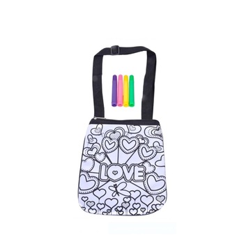 Geanta de colorat Love pentru fete + 4 carioci , ATS , din poliestern Geanta de colorat Love pentru fete + 4 carioci , ATS , din poliestern
