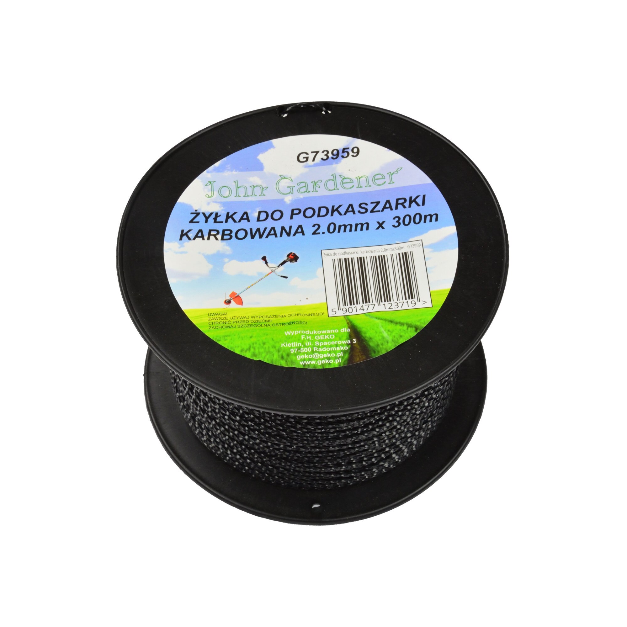 Coarda taiere pentru masini de tuns iarba, forma ondulata, 2mmx300m, GEKO G73959