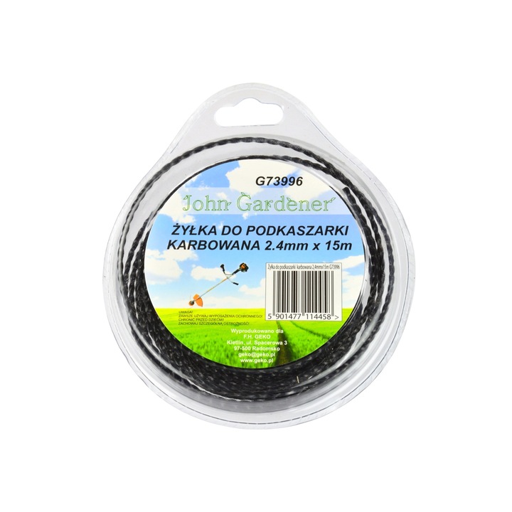 Coarda taiere pentru masini de tuns iarba, forma ondulata, 2.4mmx15m, GEKO