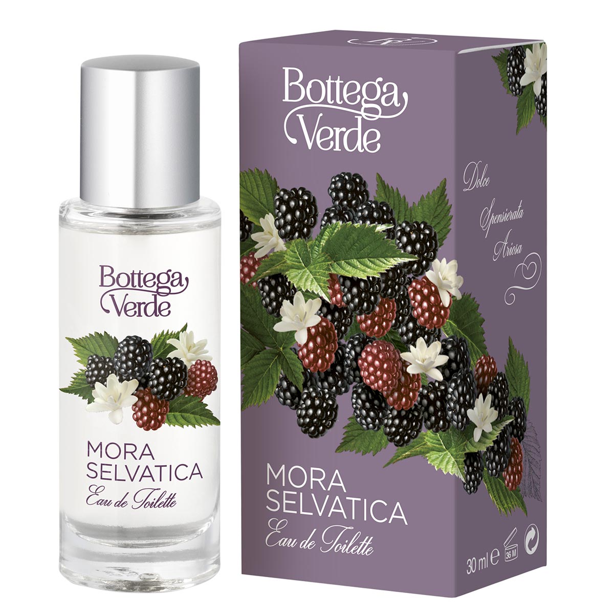 Apa de toaleta cu aroma de mure salbatice - Mora Selvatica, 30 ML, Bottega Verde