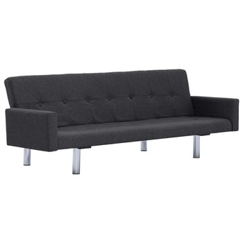 Canapea extensibila, cu 3 locuri, vidaXL, Gri inchis, 184 x 77,5 x (60,5 / 64 / 66,5) cm Canapea extensibila, cu 3 locuri, vidaXL, Gri inchis, 184 x 77,5 x (60,5 / 64 / 66,5) cm
