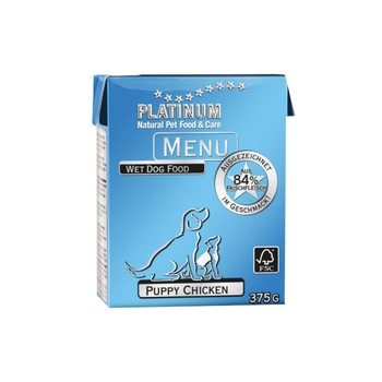 Set 12 cutii cu Hrana Umeda Caini Platinum Meniu Puppy Chicken, Platinum Natural, 12 x 375g Set 12 cutii cu Hrana Umeda Caini Platinum Meniu Puppy Chicken, Platinum Natural, 12 x 375g
