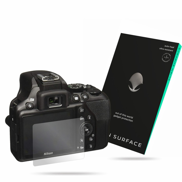 Folie Alien Surface, Nikon D3500, protectie ecran 1+1 Rezerva